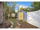 Backyard storage shed with ample space for storing tools and equipment to keep your property in top shape at 404 W 19Th St, Sanford, FL 32771