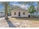 Quaint single-story home featuring neutral stucco, gray trim, and a compact front yard at 424 S Observatory Dr, Orlando, FL 32835