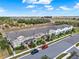 Aerial view of newly constructed townhomes in a suburban neighborhood at 16521 Prairie School Dr, Winter Garden, FL 34787