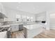 Modern kitchen with white cabinets, large island, and stainless steel appliances at 2221 Valentine Aly, Orlando, FL 32804