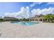 Community pool and patio area at 3510 Sandalwood Isle Way, Ocoee, FL 34761