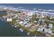 Aerial view highlighting a home's proximity to beach and waterway at 6815 Engram Rd, New Smyrna Beach, FL 32169