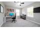 Bedroom featuring neutral walls, carpet, a ceiling fan and good natural light at 1217 E Muriel St, Orlando, FL 32806