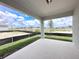 Covered patio with view of the landscaped backyard and nearby neighborhood, creating a relaxing outdoor space at 2206 Lovely Ln, Davenport, FL 33897