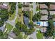 Aerial view showing a house's location in a residential neighborhood at 254 Lake Thomas Dr, Winter Haven, FL 33880