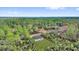 An aerial view of a quaint, single-story home nestled amongst lush trees at 42 Fisher Way Trak, Ocklawaha, FL 32179