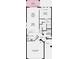 One-story floor plan featuring a kitchen, dining room, great room, primary suite, and two-car garage at 5702 Gingham Dr, Kissimmee, FL 34758