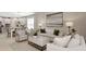 Bright living room features stylish furniture and a large artwork piece above the sofa at 5702 Gingham Dr, Kissimmee, FL 34758