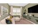 Home office with built-in desk, comfortable seating and large window at 5702 Gingham Dr, Kissimmee, FL 34758