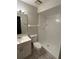 Clean bathroom with white vanity, toilet and shower at 6432 Delta Leah Dr, Orlando, FL 32818