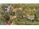 Aerial shot of a wooded property with a pool and a large lot, surrounded by lush greenery at 9903 Nicoma Ln, Orlando, FL 32817