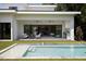 Beautiful backyard with a sparkling pool, covered patio, and seamless indoor-outdoor living at 2412 Chantilly Ave, Winter Park, FL 32789