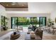 Bright living room with large sliding doors to the pool and backyard at 2412 Chantilly Ave, Winter Park, FL 32789