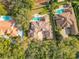 Aerial view of the home and surrounding neighborhood at 5067 Latrobe Dr, Windermere, FL 34786