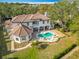 Aerial view of the house showcasing the backyard pool at 5067 Latrobe Dr, Windermere, FL 34786