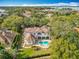 An aerial view of the home shows the expansive property and neighborhood at 5067 Latrobe Dr, Windermere, FL 34786