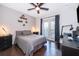 Bedroom with a double bed and home office at 5409 Napoli Cv, Lake Mary, FL 32746