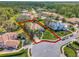 Aerial view highlighting property lines of this suburban home, situated in a well-maintained community at 8585 Cypress Ridge Ct, Sanford, FL 32771