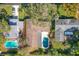 An aerial view shows the layout of the house, including a private back yard pool at 2520 Chanute Trl, Maitland, FL 32751