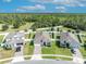 Aerial view of a neighborhood of single-Gathering homes, surrounded by nature at 3563 Fernanda Dr, Deltona, FL 32738