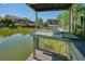 Covered fish cleaning station with tranquil canal views at 441 Spoonbill Ct, Kenansville, FL 34739