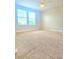 Spacious bedroom featuring plush carpeting, a ceiling fan, and natural light from the large windows at 4612 Terry Town Dr, Kissimmee, FL 34746