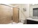 Bathroom with shower/tub combo and granite vanity at 4651 Terrasonesta Dr, Davenport, FL 33837