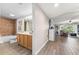 Bathroom and living room combo with tile flooring and modern fixtures at 1150 Carmel Cir # 503, Casselberry, FL 32707