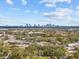 Panoramic aerial view showcasing the community and its proximity to the city skyline at 130 Mandrake St, Orlando, FL 32811