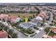 Gorgeous light-grey two-story home with a manicured lawn and mature trees on a corner lot in a Gathering friendly neighborhood at 15732 Shorebird Ln, Winter Garden, FL 34787