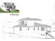 Exterior elevation showing back view with porch and covered lanai at 572 Sanctuary Golf Pl, Apopka, FL 32712