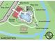 Community map showcasing the amenities including a pool, fitness center, play area, and clubhouse at 6895 Botanic Blvd, Harmony, FL 34773