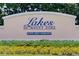A community sign for Lakes of Mount Dora, an Active Adult Community at 8456 Norwich Way, Mount Dora, FL 32757