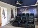 Home theater showcasing a large screen and themed decor, perfect for entertainment at 2800 Simile St, Kissimmee, FL 34746