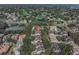 Aerial view of townhomes near a golf course, highlighting the community's landscape and convenient location at 7532 Bay Port Rd # 18, Orlando, FL 32819