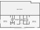 Upstairs floor plan displaying two bedrooms with closets and shared bathroom at 8413 Commander Cv, Winter Park, FL 32792