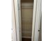 Linen closet features multiple shelves for plenty of storage at 1583 Montgomery Ave, Holly Hill, FL 32117