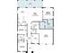 Layout of home showcasing open-concept living space, owner's suite, and a two-car garage at 16880 Muskgrass Dr, Winter Garden, FL 34787