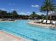 Inviting community pool area featuring lounge chairs, palm trees, and clear blue water, perfect for relaxation at 1920 Partin Terrace Rd, Kissimmee, FL 34744