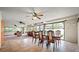 This dining room features an open floor plan with great flow and a large outdoor view at 198 Benjamin Dr, Ormond Beach, FL 32176