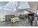 Open living room featuring a grand piano and plenty of natural light from expansive windows at 352 Radisson Pl, Oviedo, FL 32765