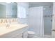 Bathroom with white vanity and a tiled shower at 630 Carpenter Rd, Orlando, FL 32833