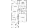 Layout of the first floor featuring the living room, breakfast area, kitchen, dining room, and 2-car garage at 16863 Muskgrass Dr, Winter Garden, FL 34787