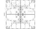 Detailed 3/2 quad floor plan showcasing layout, dimensions, and room placements for a comprehensive view of the property's design at 1772 Coriander Dr, Kissimmee, FL 34759