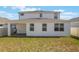 Spacious backyard featuring a covered patio and verdant lawn at 1260 Tupelo Trl, Haines City, FL 33844