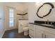 Modern bathroom with walk-in shower, stylish vanity, and sleek fixtures at 1910 Lake Roberts Landing Dr, Winter Garden, FL 34787