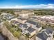 Aerial view of the neighborhood showing well maintained landscaping, sidewalks, and nearby shops at 411 Old Farm Ln, Winter Springs, FL 32708