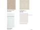 Sample of the available neutral toned finishes for a new home, including flooring, cabinets, and countertops at 4698 Coral Harbour Rd, Kissimmee, FL 34758