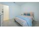 Comfortable bedroom with neutral colors, carpeted floor, and a queen bed with light-colored bedding at 5342 Maddie Dr, Haines City, FL 33844