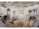 Inviting living room showcasing a cozy fireplace and comfortable seating area at 6126 Kirkstone Ln, Windermere, FL 34786
